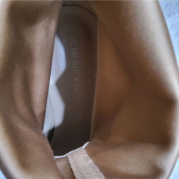Stuart Weitzman Siggy Block Heel Peach Suede Booties Size 7,5 - Picture 7 of 11